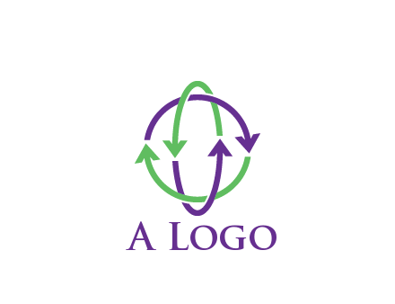 arrows intertwining with each other trade logo