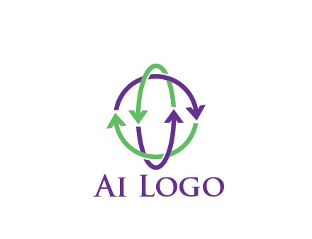 arrows intertwining with each other trade logo