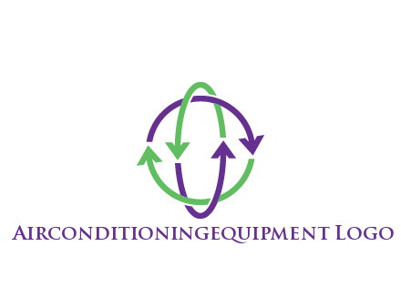 arrows intertwining with each other trade logo