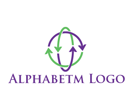 arrows intertwining with each other trade logo