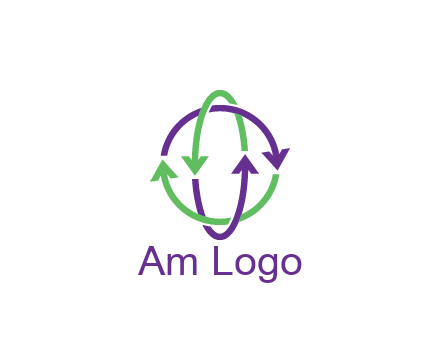 arrows intertwining with each other trade logo