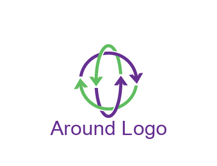 arrows intertwining with each other trade logo