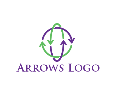arrows intertwining with each other trade logo