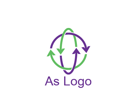 arrows intertwining with each other trade logo