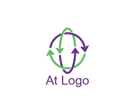 arrows intertwining with each other trade logo