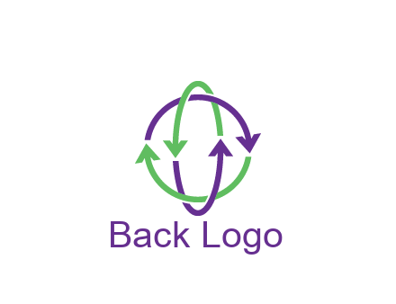 arrows intertwining with each other trade logo