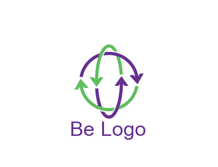 arrows intertwining with each other trade logo