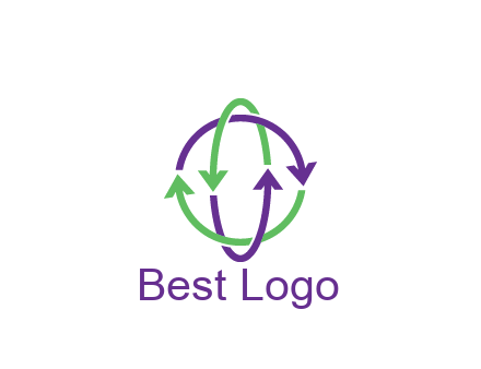 arrows intertwining with each other trade logo