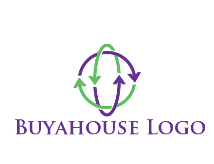 arrows intertwining with each other trade logo