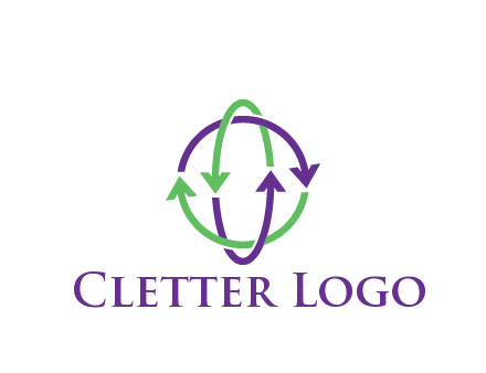 arrows intertwining with each other trade logo