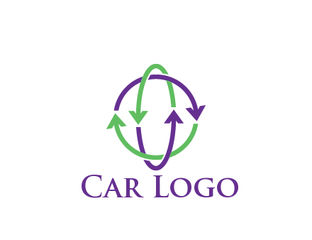 arrows intertwining with each other trade logo