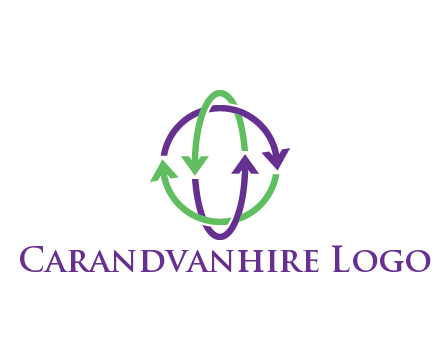 arrows intertwining with each other trade logo