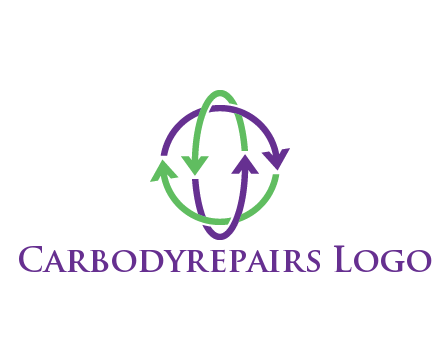 arrows intertwining with each other trade logo