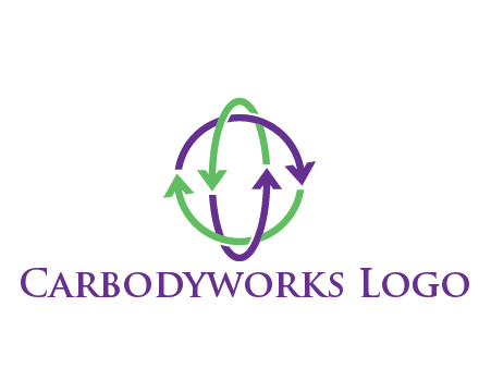 arrows intertwining with each other trade logo