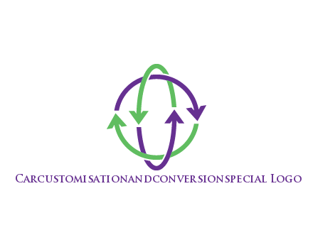 arrows intertwining with each other trade logo