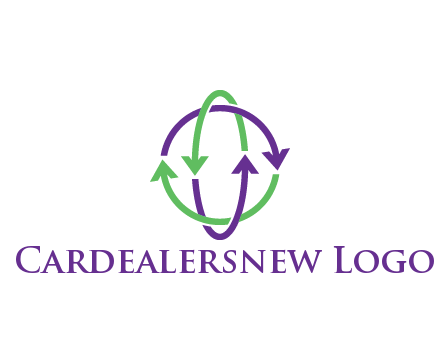 arrows intertwining with each other trade logo