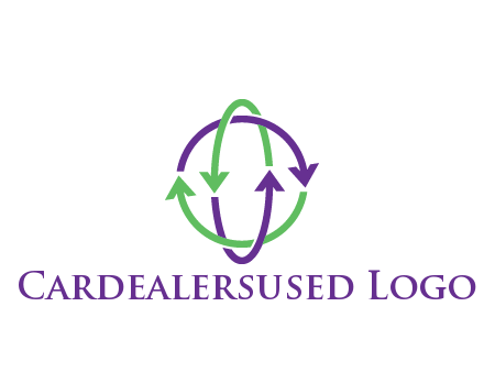 arrows intertwining with each other trade logo