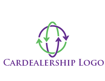 arrows intertwining with each other trade logo