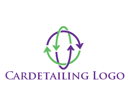 arrows intertwining with each other trade logo