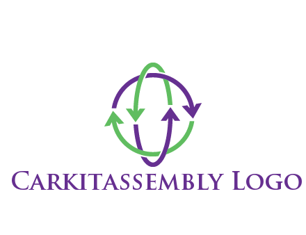 arrows intertwining with each other trade logo