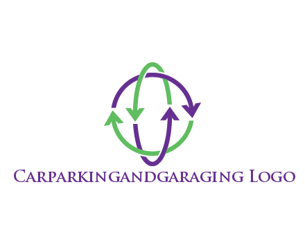 arrows intertwining with each other trade logo