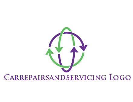 arrows intertwining with each other trade logo