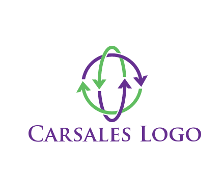 arrows intertwining with each other trade logo