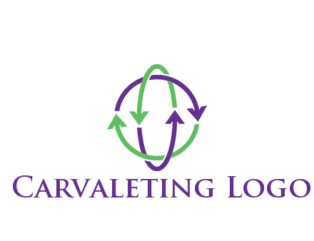arrows intertwining with each other trade logo