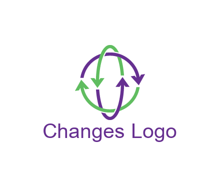arrows intertwining with each other trade logo