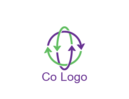 arrows intertwining with each other trade logo