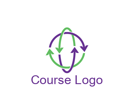 arrows intertwining with each other trade logo