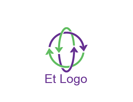 arrows intertwining with each other trade logo