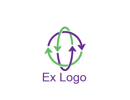 arrows intertwining with each other trade logo