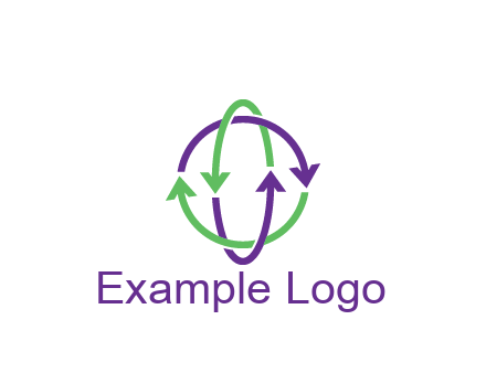 arrows intertwining with each other trade logo