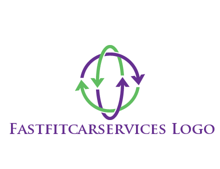 arrows intertwining with each other trade logo