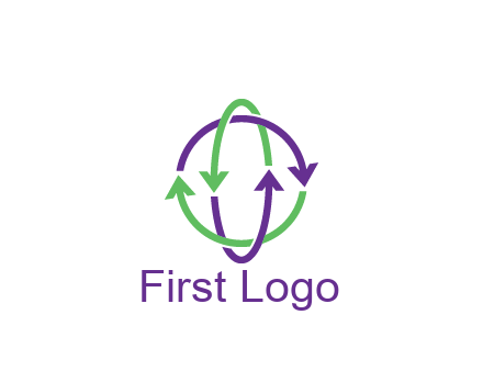 arrows intertwining with each other trade logo