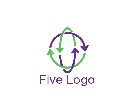 arrows intertwining with each other trade logo