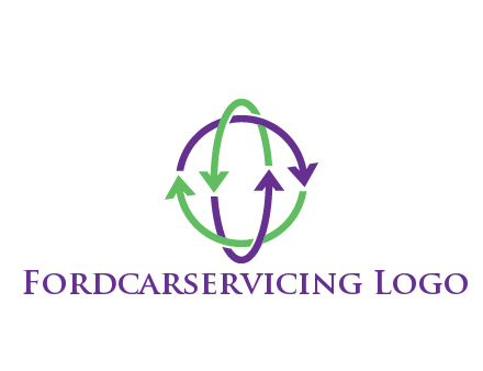 arrows intertwining with each other trade logo