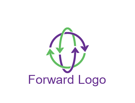 arrows intertwining with each other trade logo