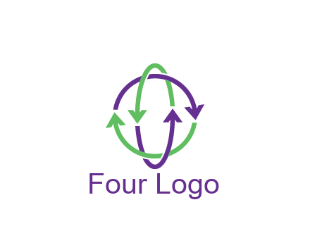 arrows intertwining with each other trade logo
