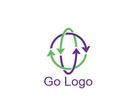 arrows intertwining with each other trade logo