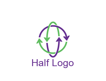 arrows intertwining with each other trade logo
