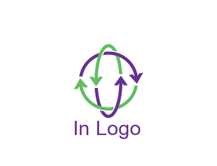 arrows intertwining with each other trade logo