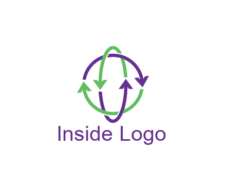 arrows intertwining with each other trade logo
