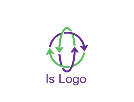 arrows intertwining with each other trade logo