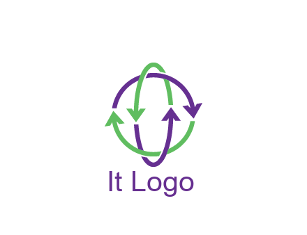 arrows intertwining with each other trade logo