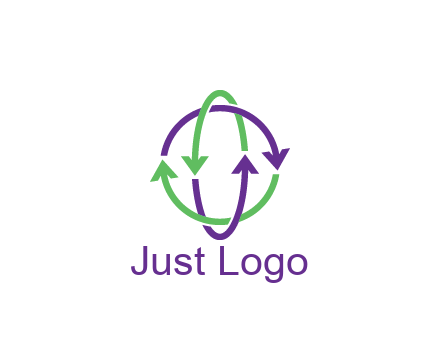 arrows intertwining with each other trade logo