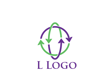 arrows intertwining with each other trade logo