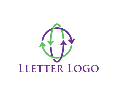 arrows intertwining with each other trade logo