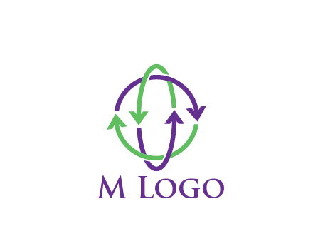 arrows intertwining with each other trade logo
